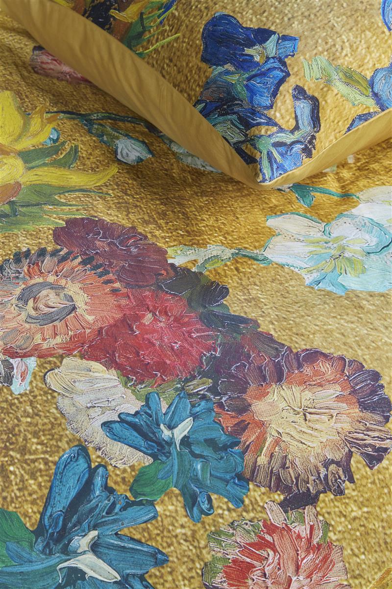 Beddinghouse x Van Gogh Museum Partout des Fleurs dekbedovertrek - Goud