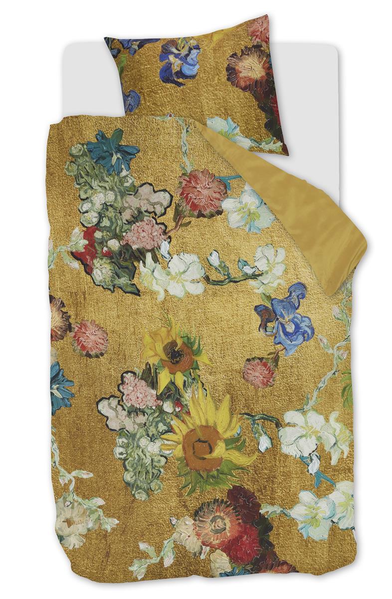 Beddinghouse x Van Gogh Museum Partout des Fleurs dekbedovertrek - Goud