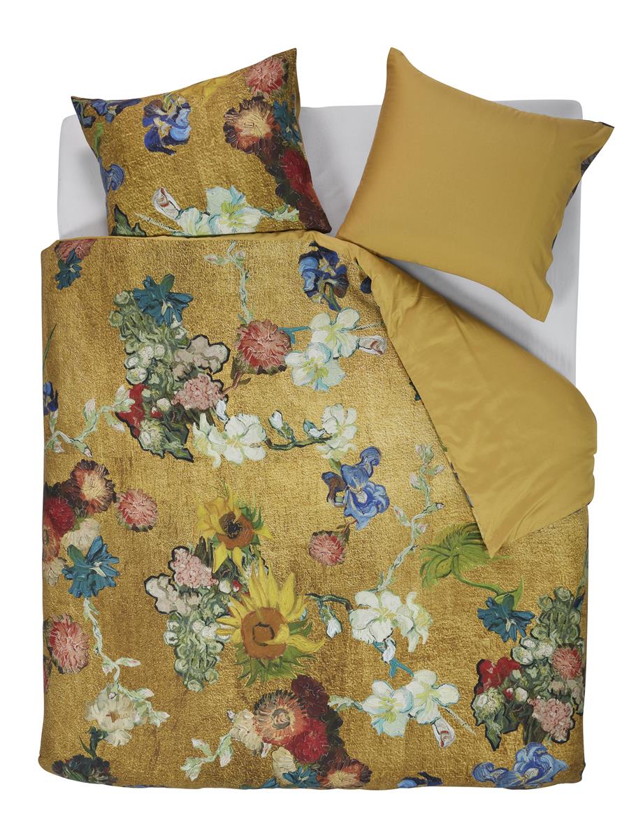 Beddinghouse x Van Gogh Museum Partout des Fleurs dekbedovertrek - Goud
