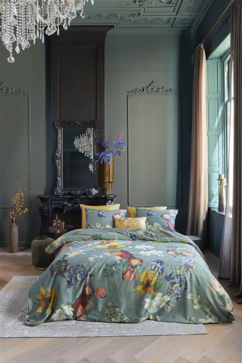 Beddinghouse x Van Gogh Museum Partout des Fleurs dekbedovertrek - Groen