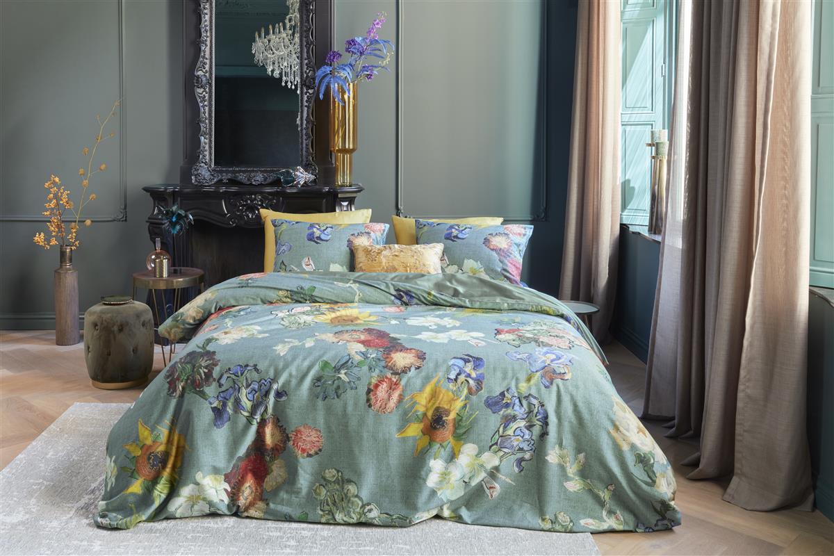 Beddinghouse x Van Gogh Museum Partout des Fleurs dekbedovertrek - Groen