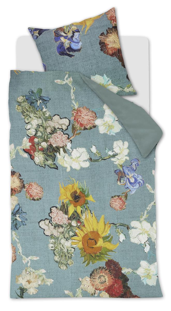 Beddinghouse x Van Gogh Museum Partout des Fleurs dekbedovertrek - Groen
