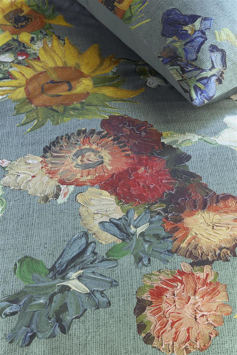 Beddinghouse x Van Gogh Museum Partout des Fleurs dekbedovertrek - Groen