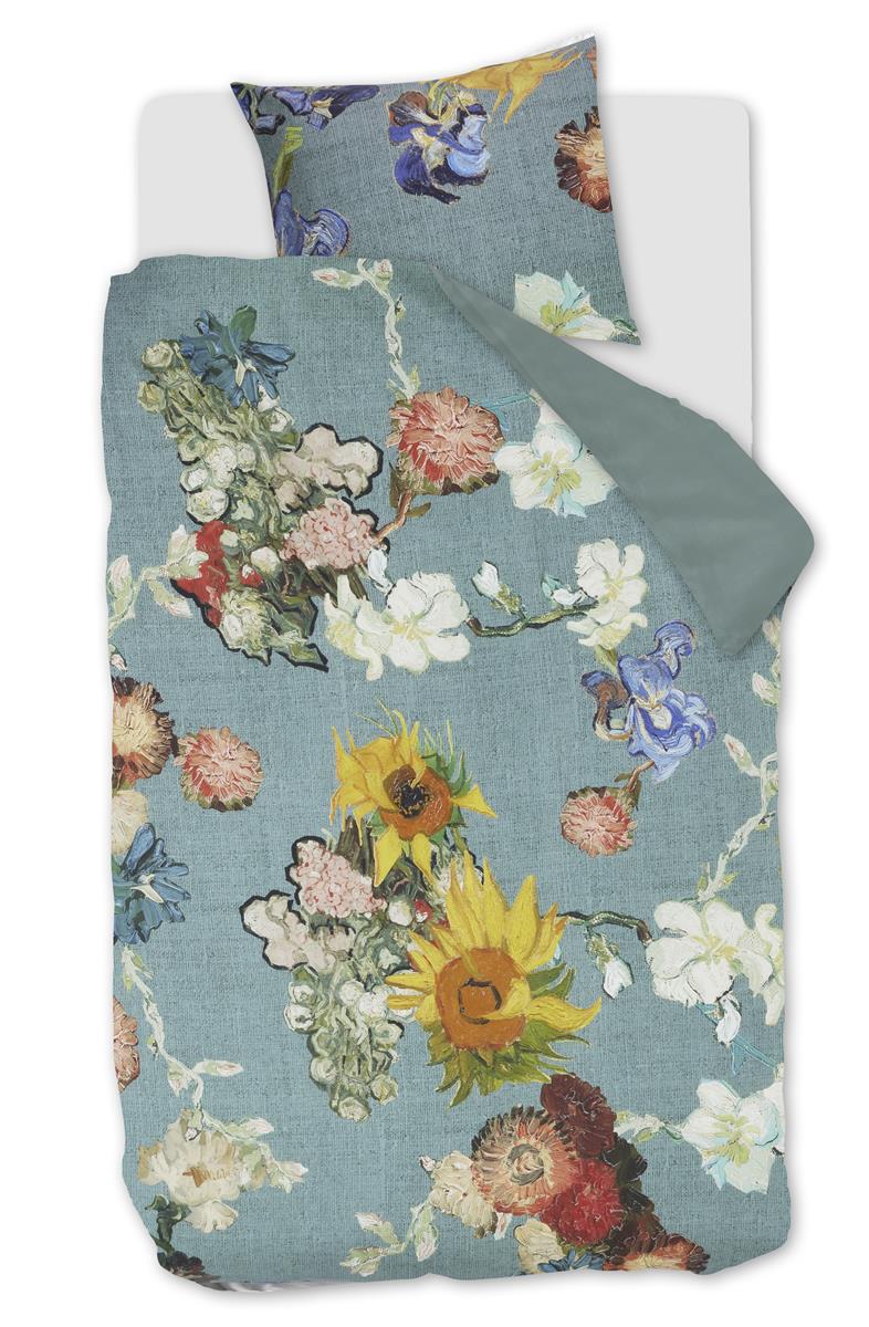 Beddinghouse x Van Gogh Museum Partout des Fleurs dekbedovertrek - Groen