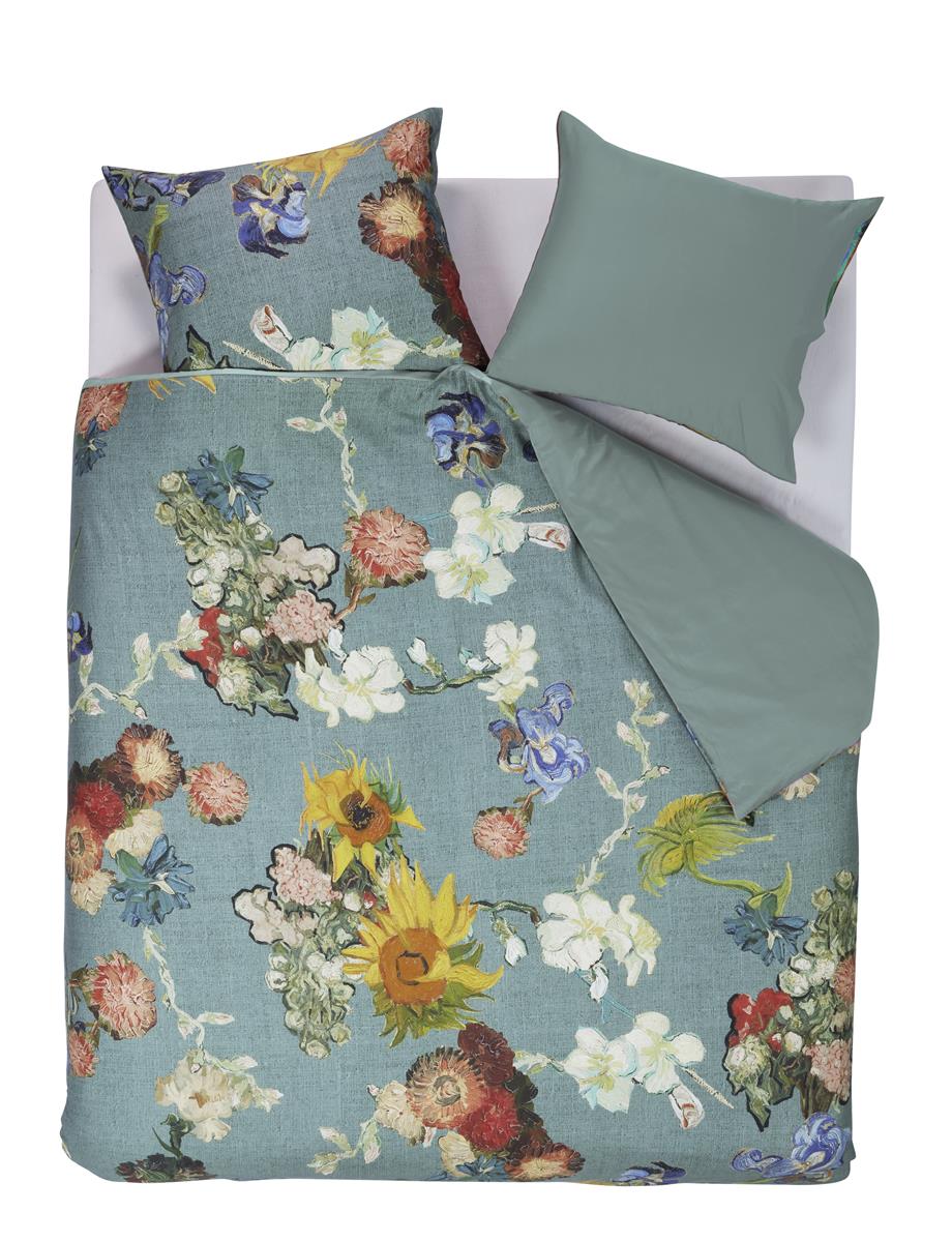 Beddinghouse x Van Gogh Museum Partout des Fleurs dekbedovertrek - Groen