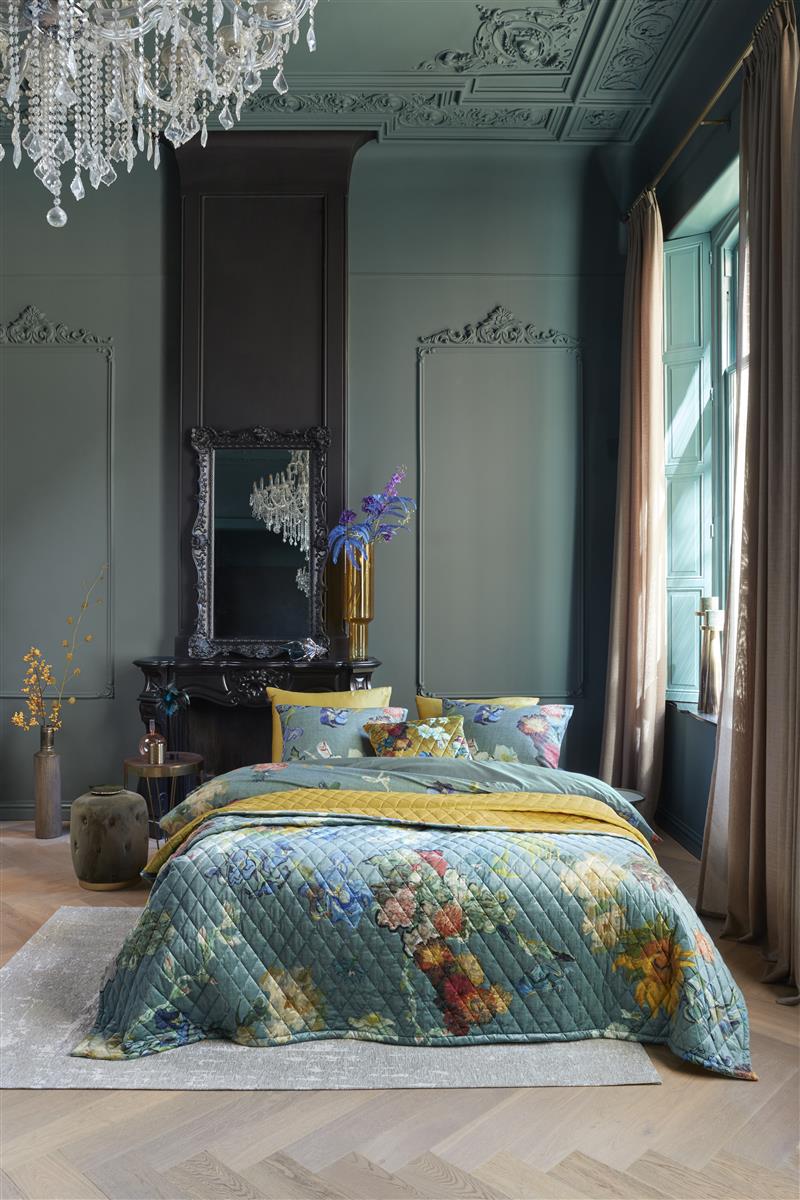 Beddinghouse x Van Gogh Museum Partout des Fleurs Bedspread - Green
