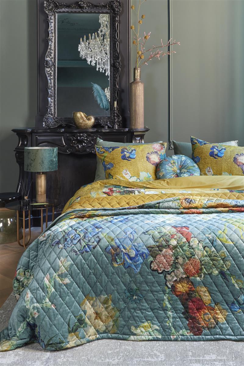 Beddinghouse x Van Gogh Museum Partout des Fleurs Bedspread - Green