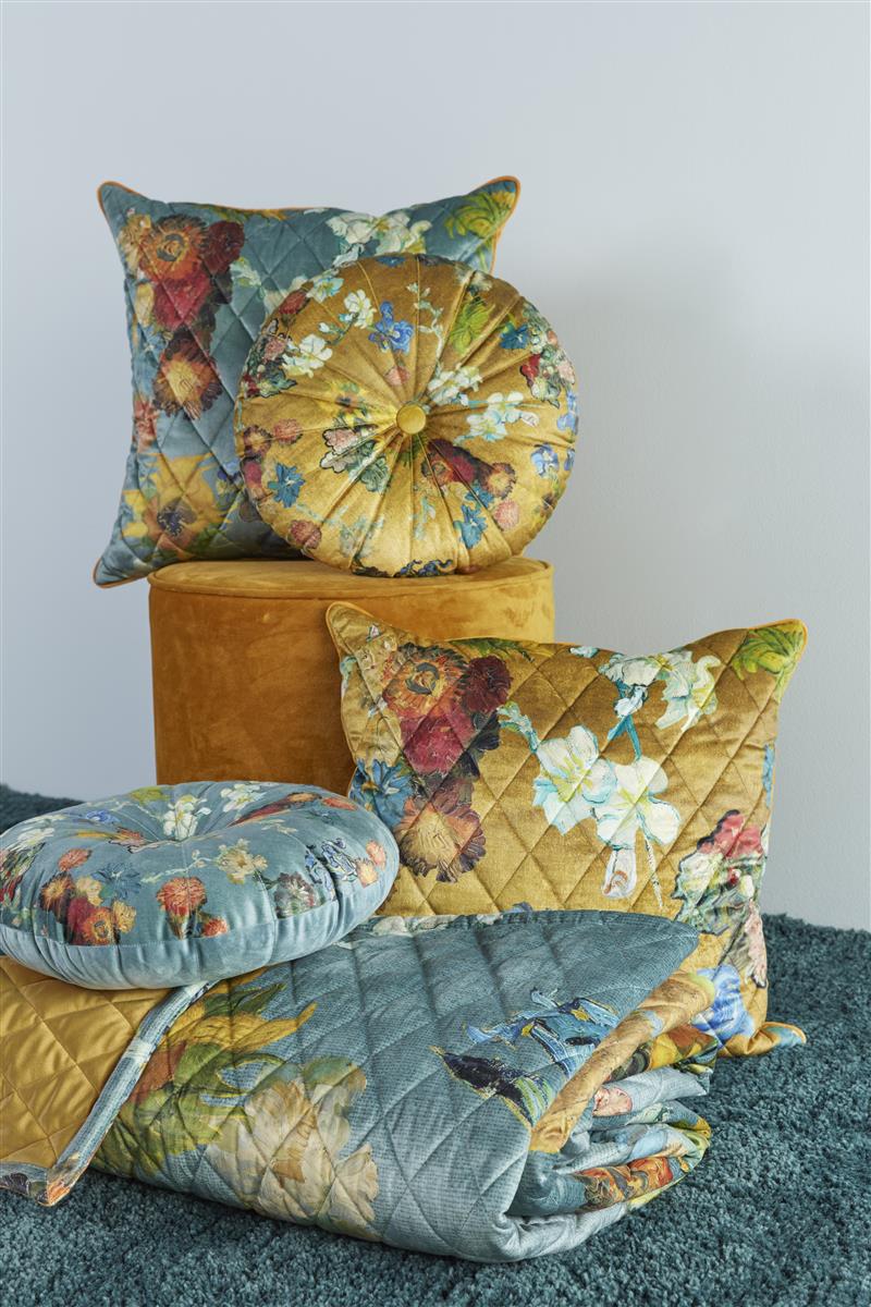 Beddinghouse x Van Gogh Museum Carré Fleuri Decorative Cushion - Gold