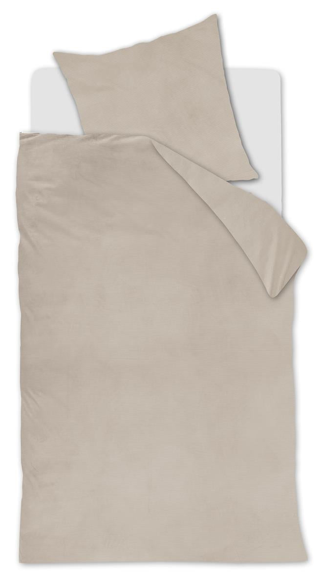 At Home by BeddingHouse Cosy Corduroy dekbedovertrek - Gebroken wit