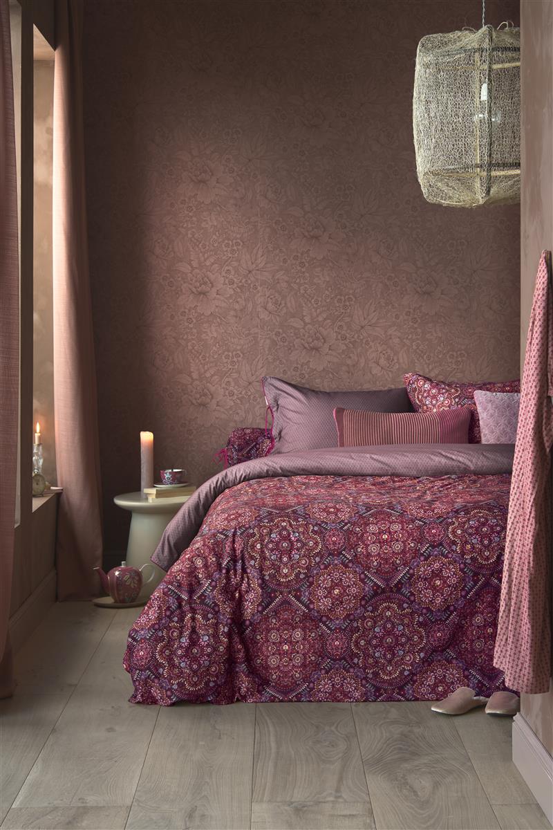 Pip Studio PIP Il Mosaico dekbedovertrek - Donker Rood