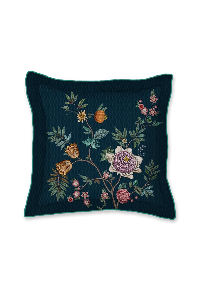 Pip Studio Il Paradiso Square Sierkussen - 45x45 cm - Donker Blauw
