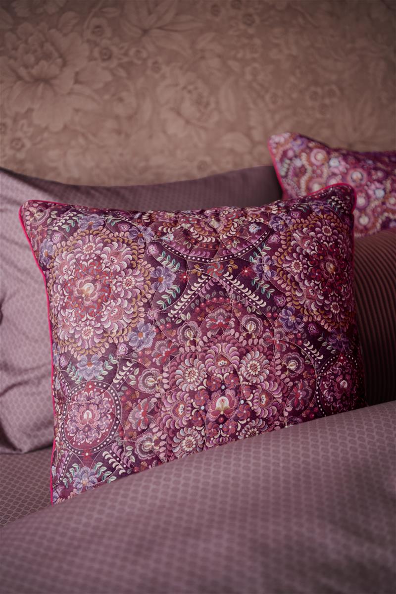 Pip Studio PIP Il Mosaico Quilted Sierkussen - 50x50 cm - Donker Rood