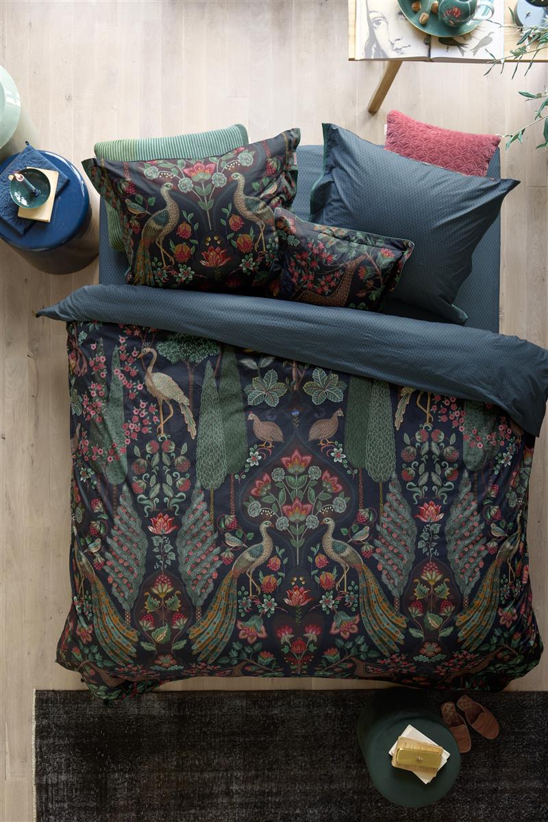 Pip Studio Pavoni dekbedovertrek - Donker Blauw