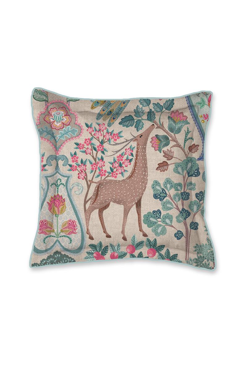 Pip Studio Pavoni Square Sierkussen - 45x45 cm - Gebroken wit