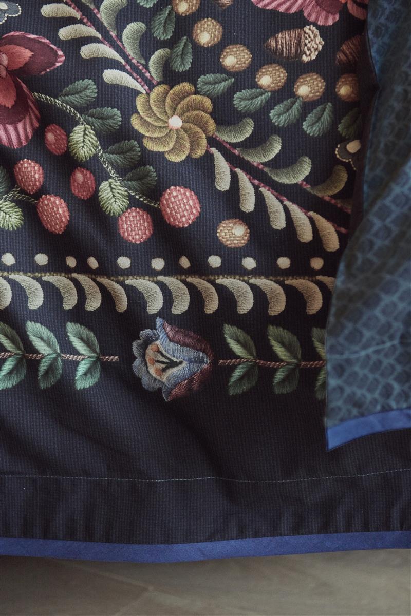 Pip Studio Il Ricamo dekbedovertrek - Donker Blauw