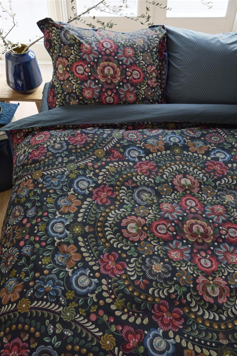 Pip Studio Il Ricamo dekbedovertrek - Donker Blauw
