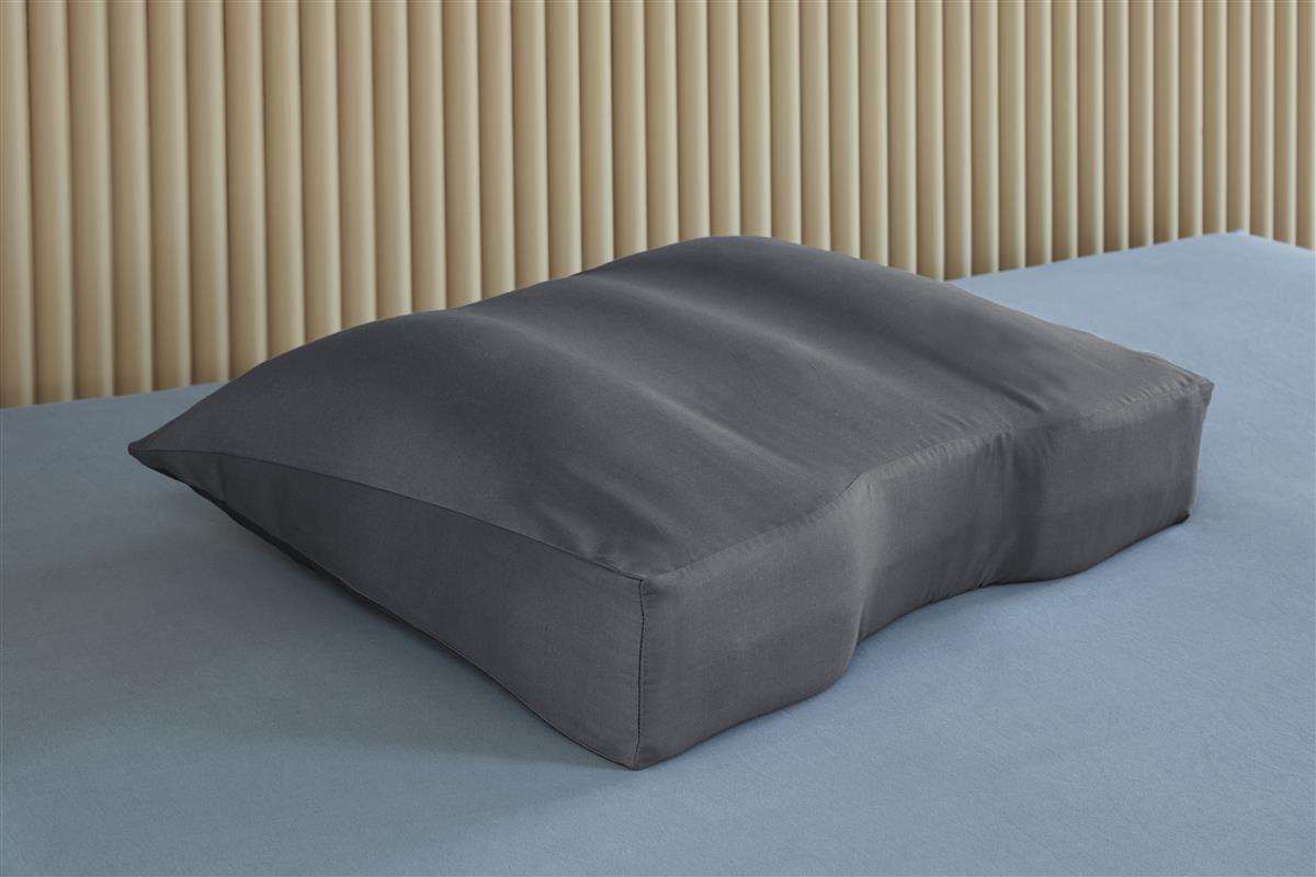 Silvana Support Satin Shoulder Contour Kussensloop - Antraciet - 60x70 cm
