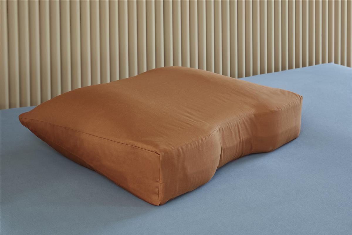 Silvana Support Satin Shoulder Contour Pillowcase - Stone Red - 60x70 cm