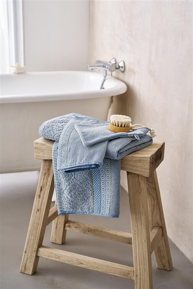 Pip Studio Soft Zellige Badtextiel - Blauw Grijs
