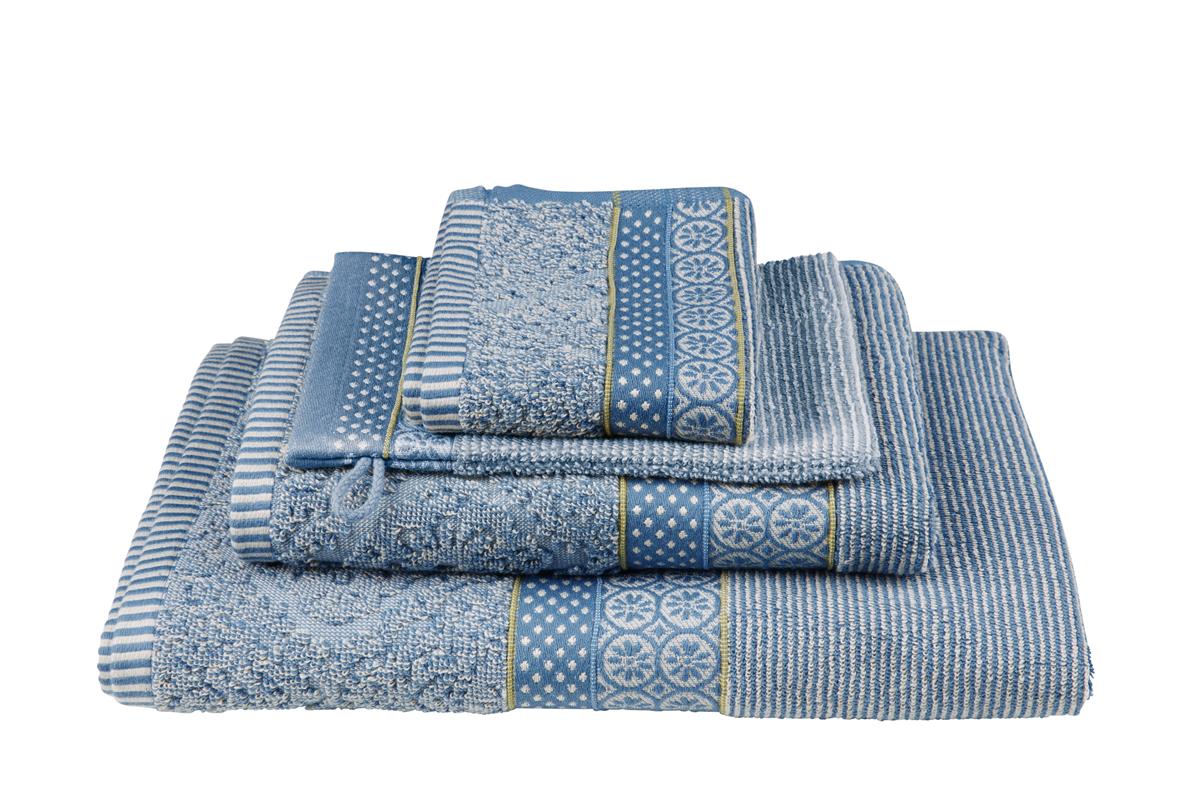 Pip Studio Soft Zellige Badtextiel - Blauw Grijs