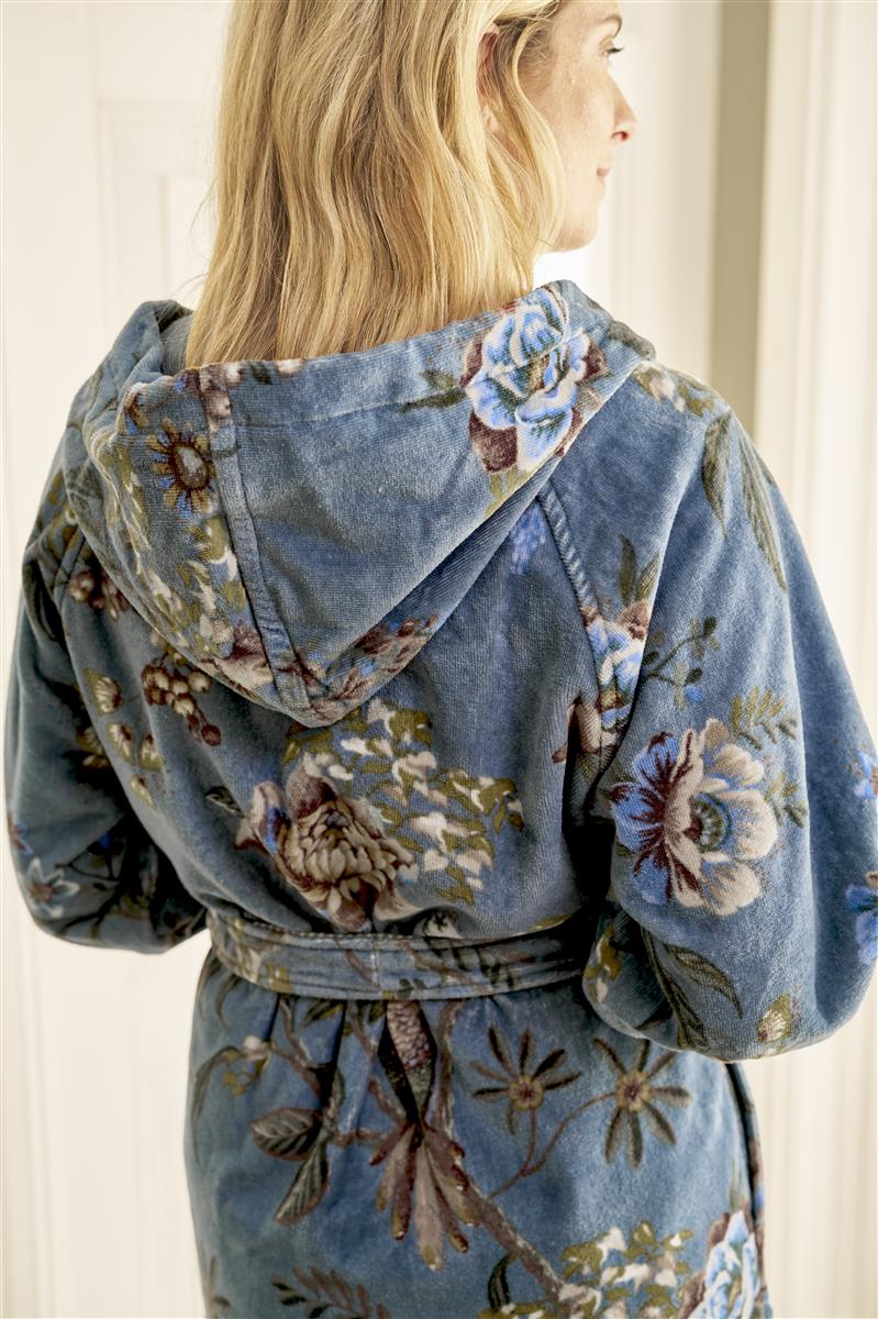 Pip Studio Secret Garden Badjas - Blauw