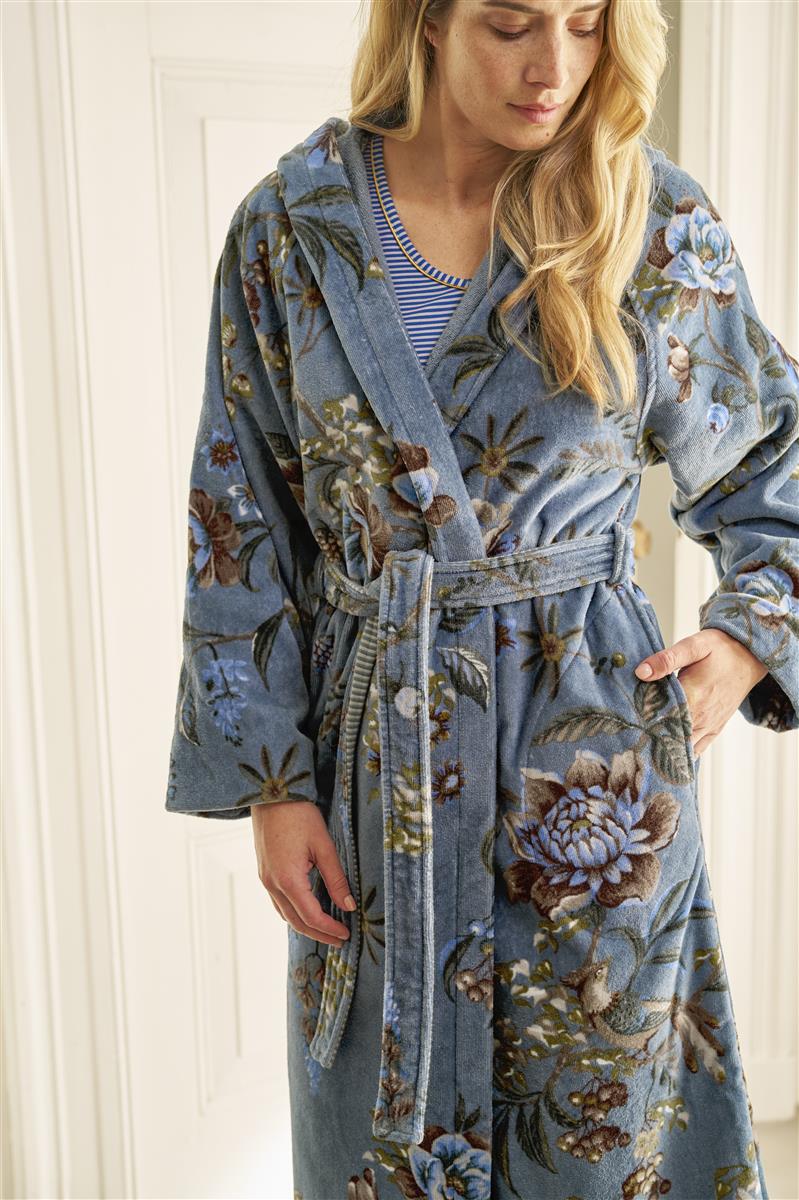 Pip Studio Secret Garden Badjas - Blauw