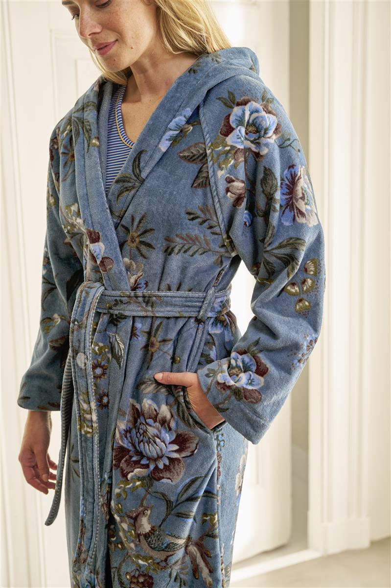 Pip Studio Secret Garden Badjas - Blauw