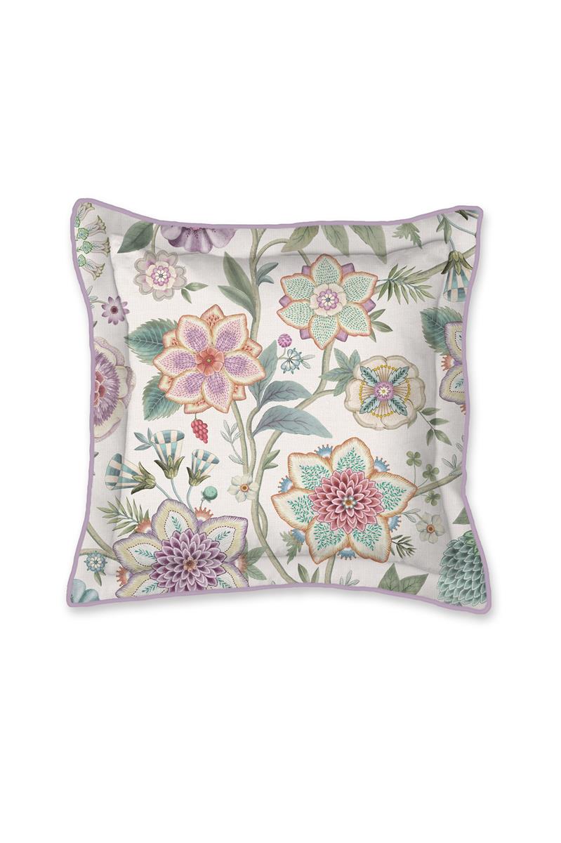 Pip Studio Viva Las Flores Square Decoratiekussen - Wit