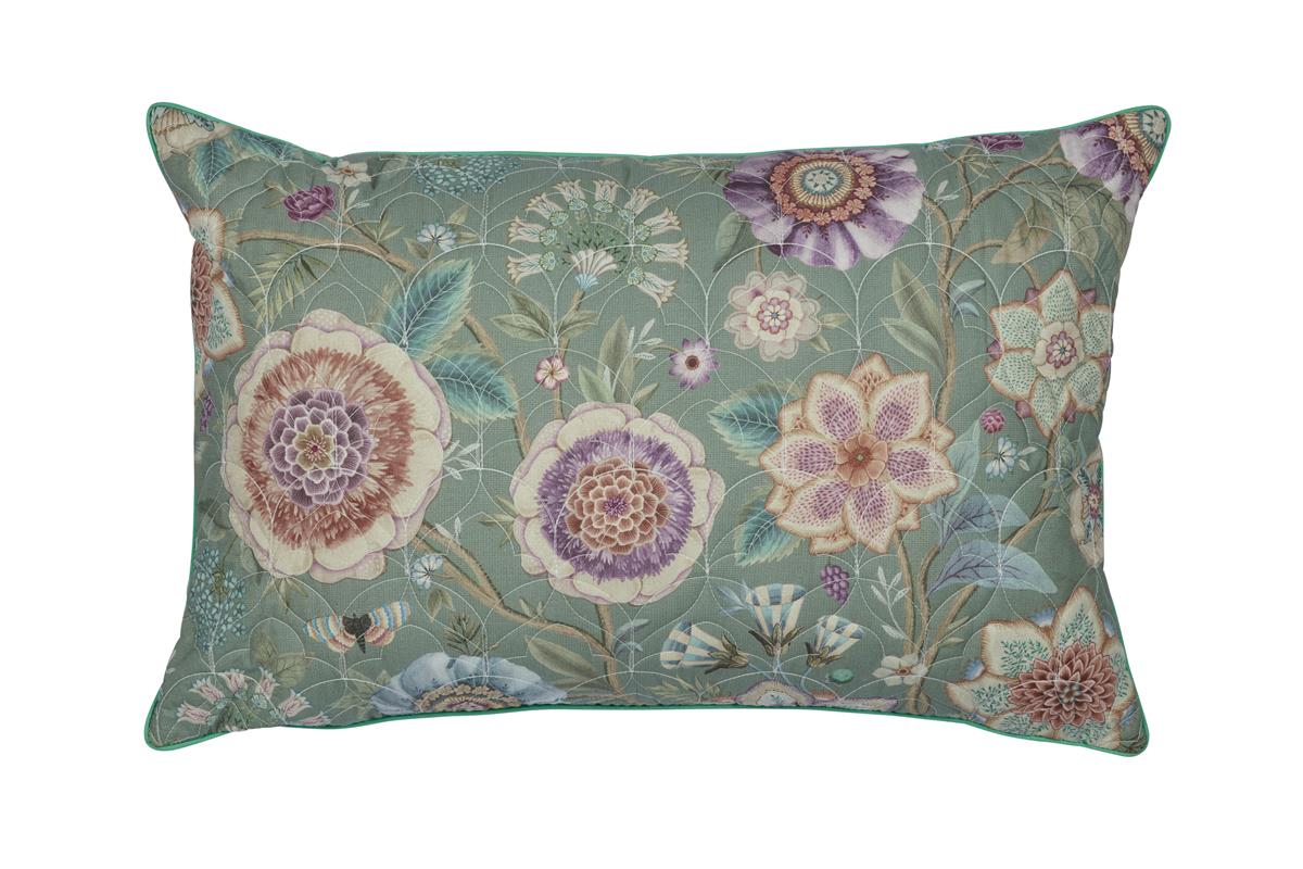 Pip Studio Viva Las Flores Quilted Decoratiekussen - Groen