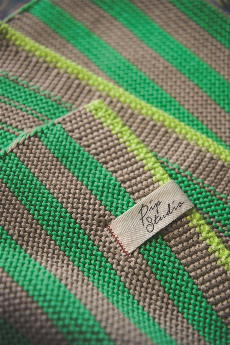 Pip Studio Bonsoir Stripe Sprei - Groen