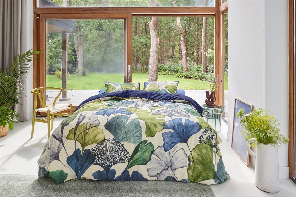 Beddinghouse Sue dekbedovertrek - Blauw Groen