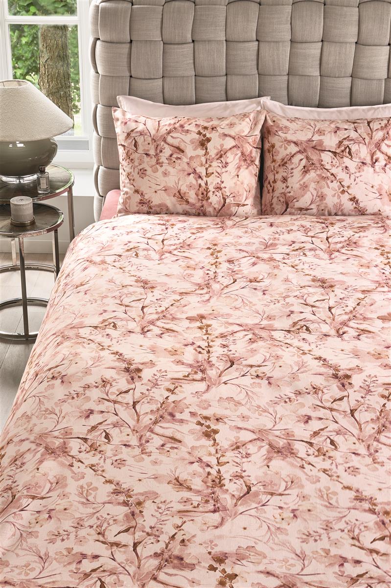 Riviera Maison Blushing Blooms dekbedovertrek - Roze