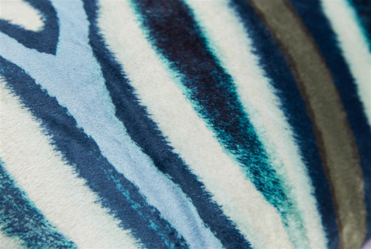KAAT Amsterdam Wild Stripes Decoratiekussen - Blauw Groen
