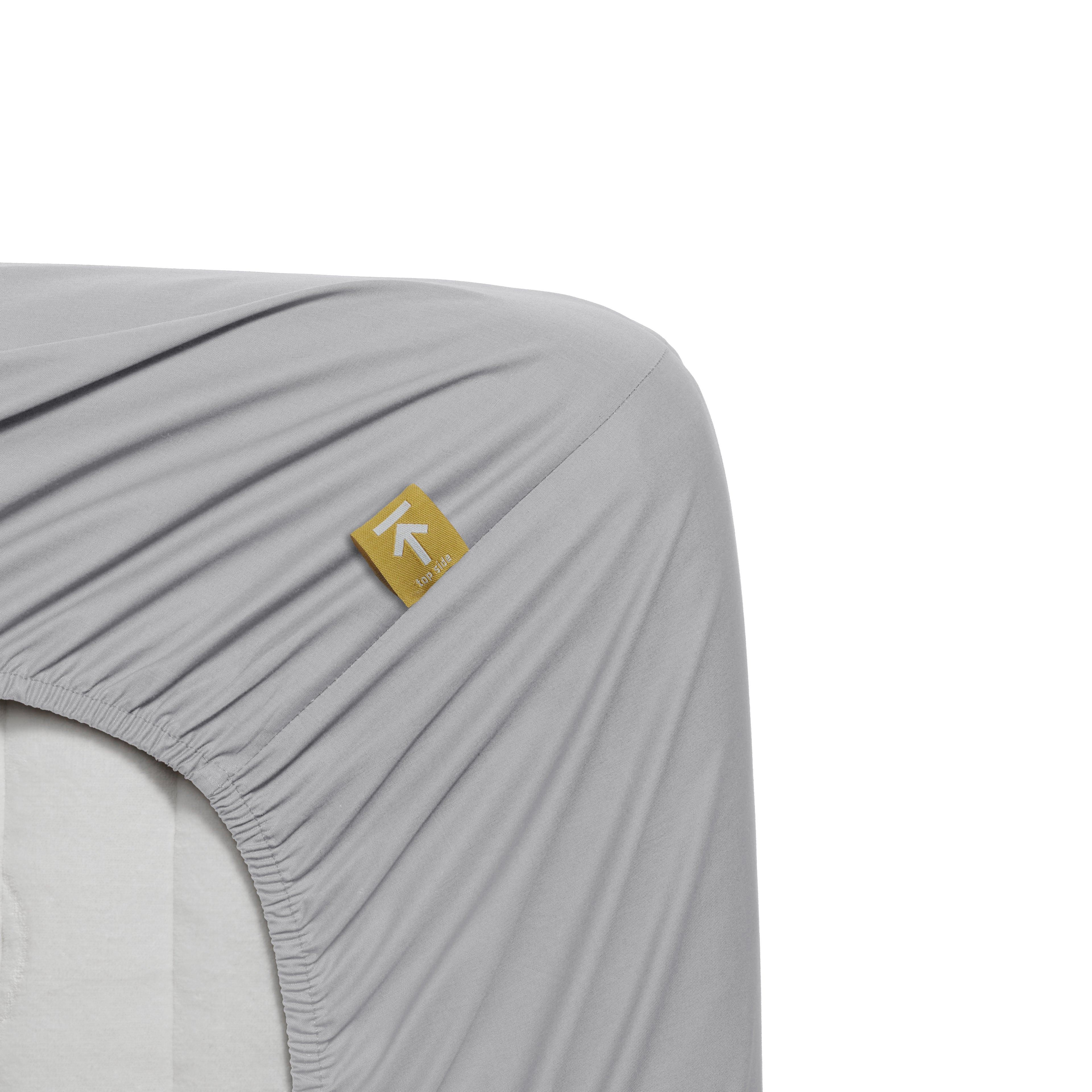 Beddinghouse Topper Fitted Sheet - Percale Cotton - Light Grey