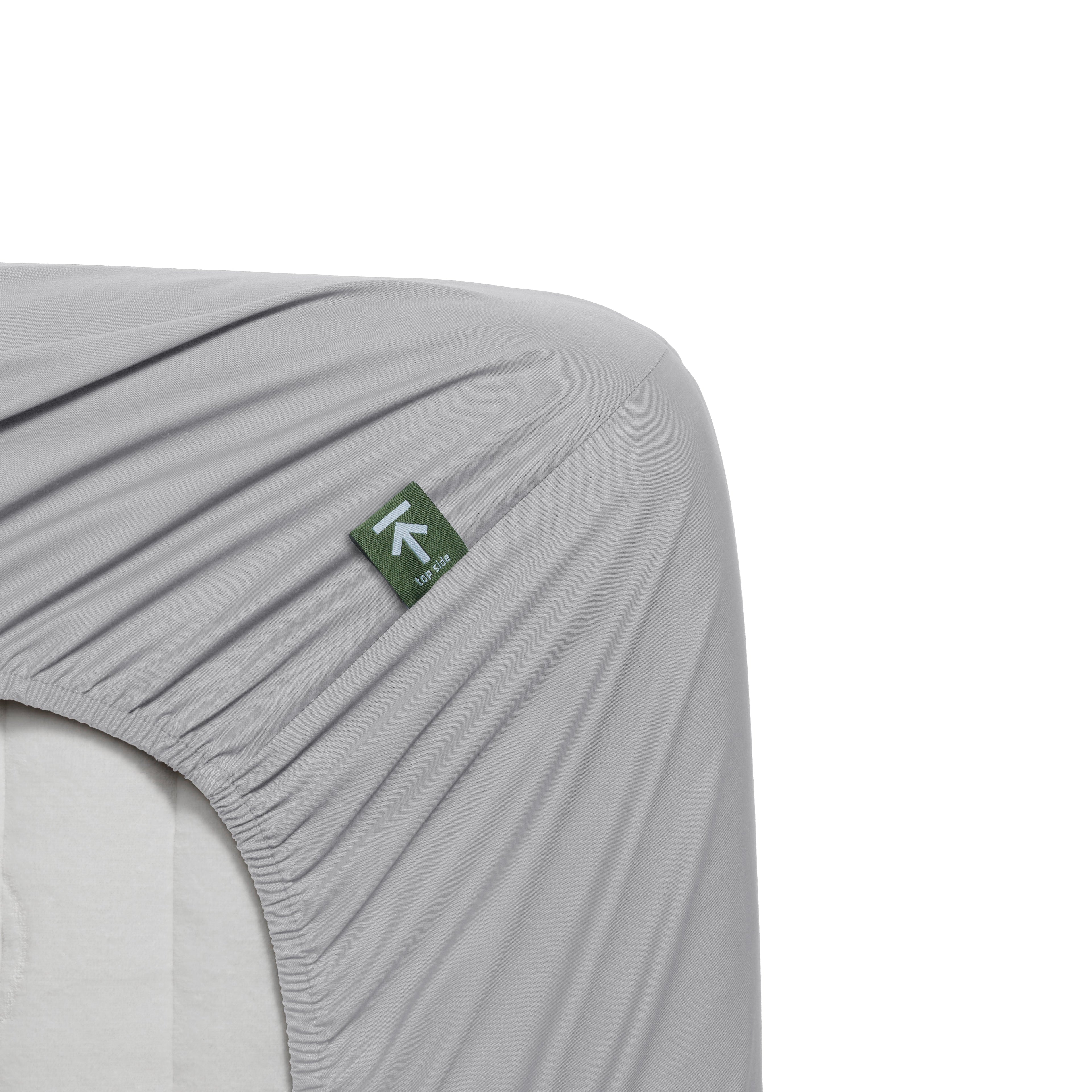 Beddinghouse Topper Fitted Sheet - Percale Cotton - Light Grey