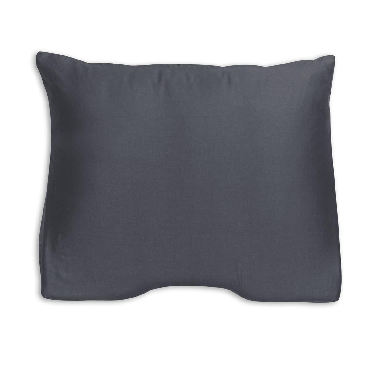 Silvana Support Satin Shoulder Contour Kussensloop - Antraciet - 60x70 cm