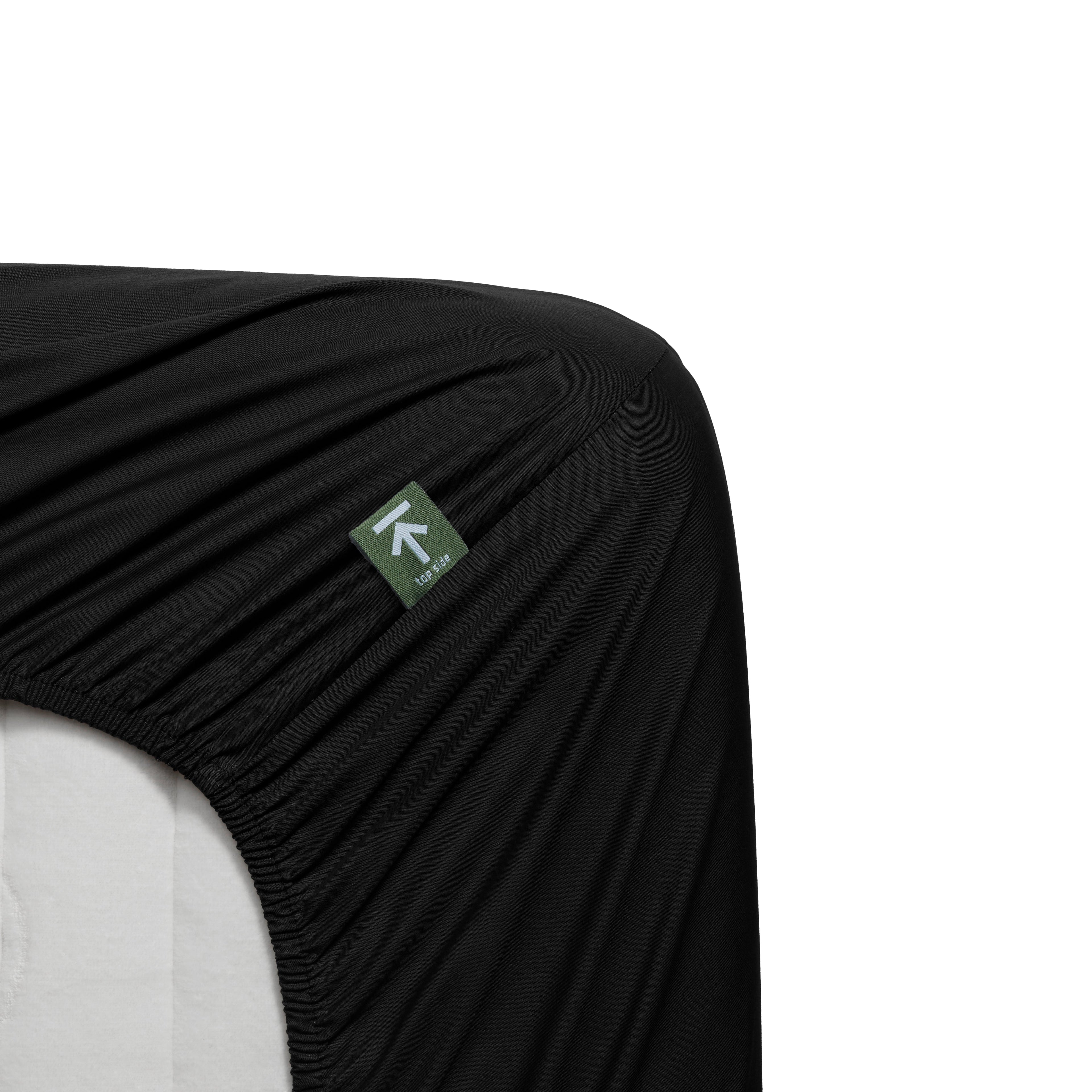 Beddinghouse Split Topper Fitted Sheet - Percale Cotton - Black