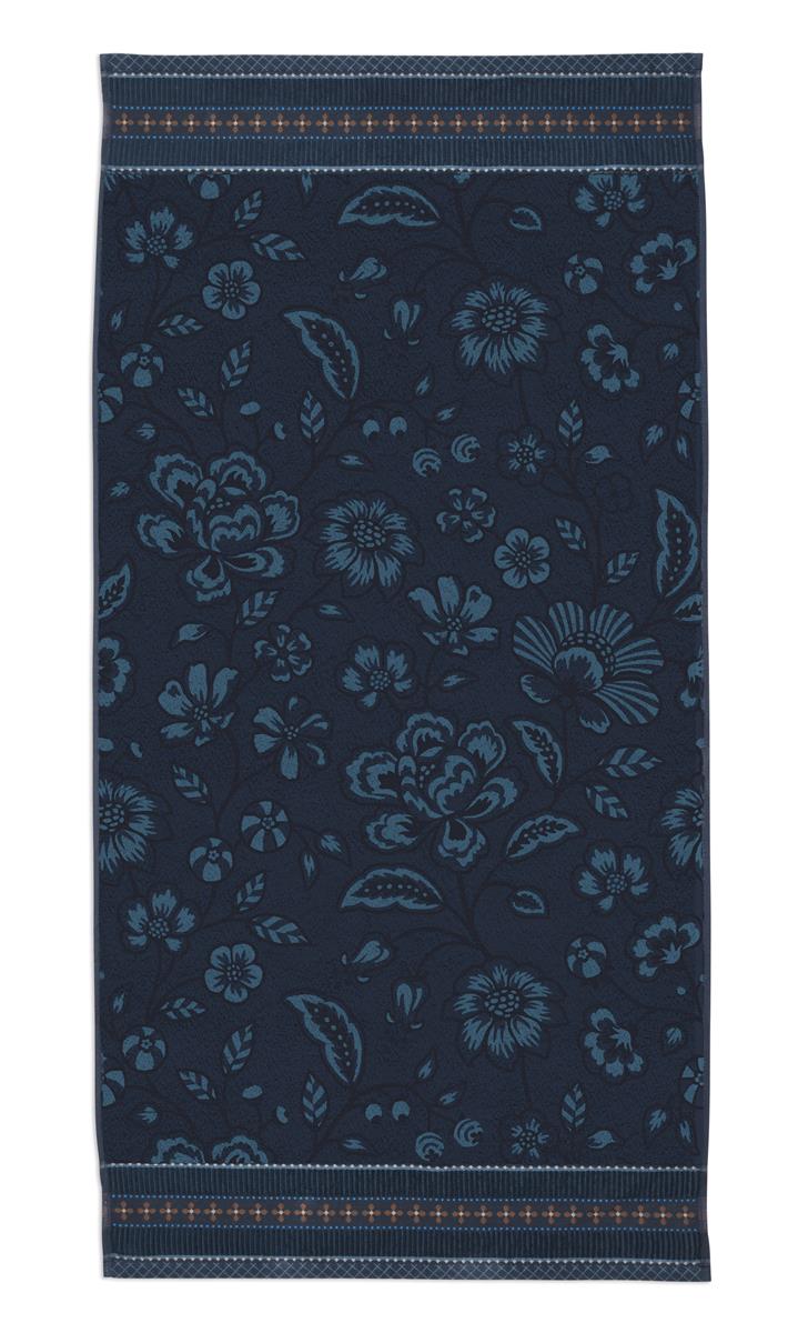 Pip Studio Jasmin Jacquard Badtextiel - Donker Blauw