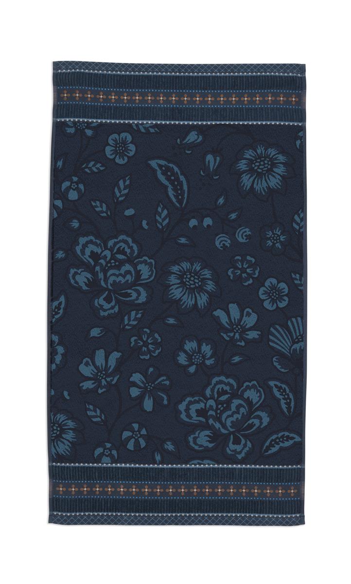 Pip Studio Jasmin Jacquard Badtextiel - Donker Blauw