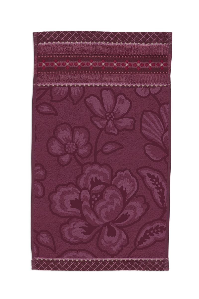 Pip Studio Jasmin Jacquard Badtextiel - Donker roze