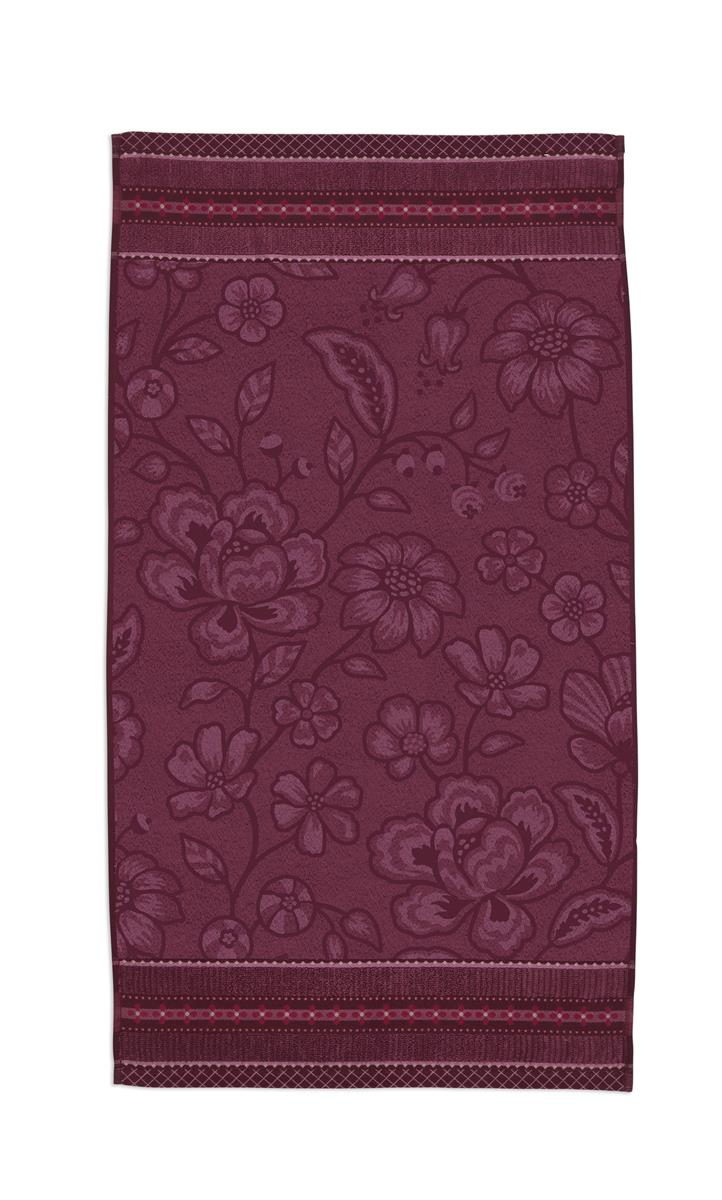 Pip Studio Jasmin Jacquard Badtextiel - Donker roze