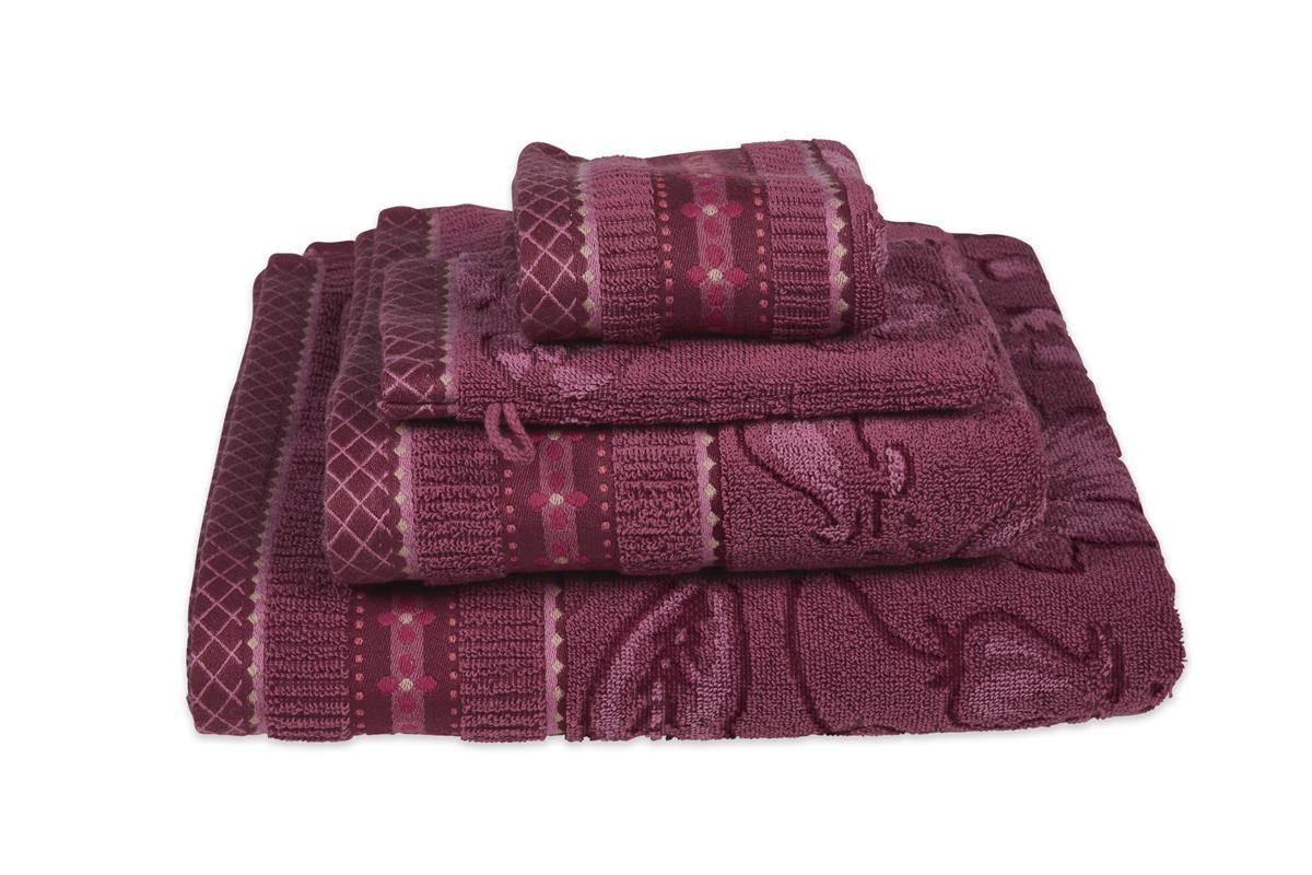 Pip Studio Jasmin Jacquard Bath Textiles - Dark Pink