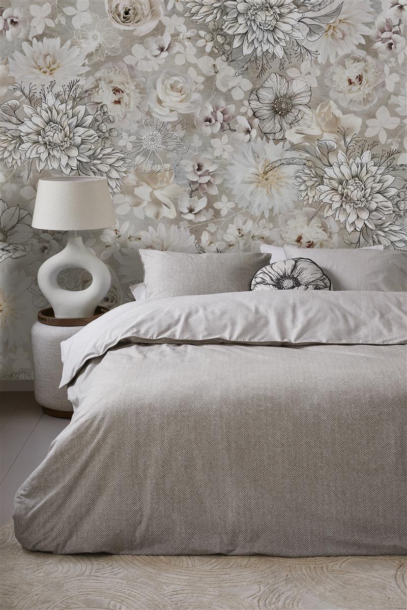 Riviera Maison Chevron Weave dekbedovertrek - Zand