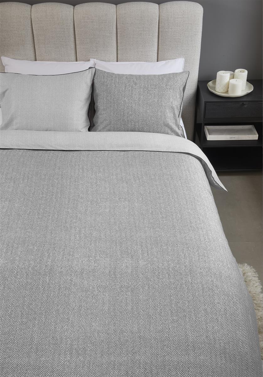 Riviera Maison Chevron Weave Duvet Cover - Gray