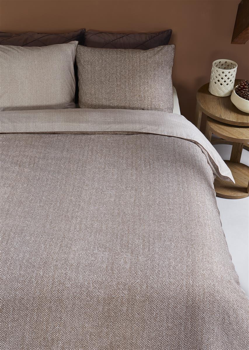 Riviera Maison Chevron Weave Duvet Cover - Brown