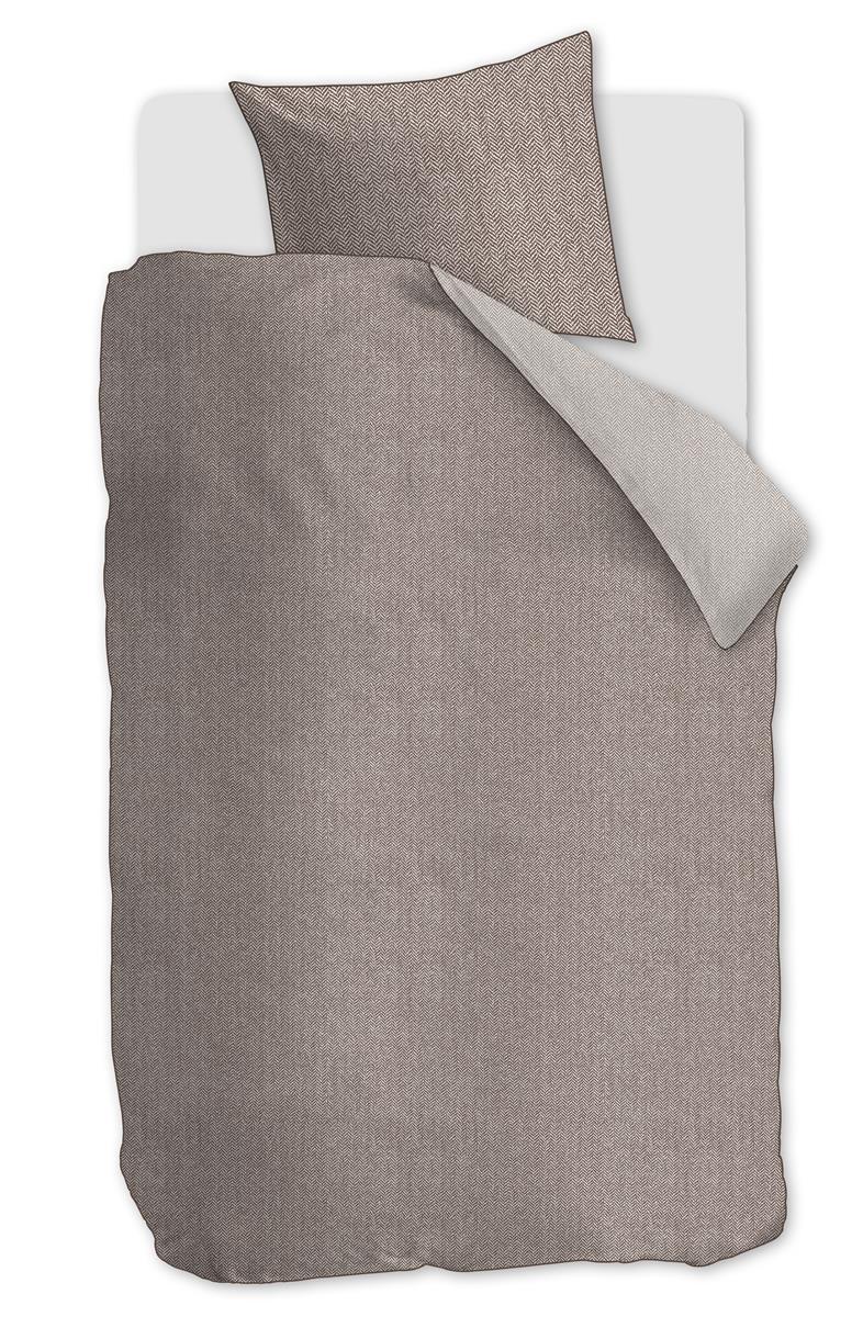 Riviera Maison Chevron Weave Duvet Cover - Brown