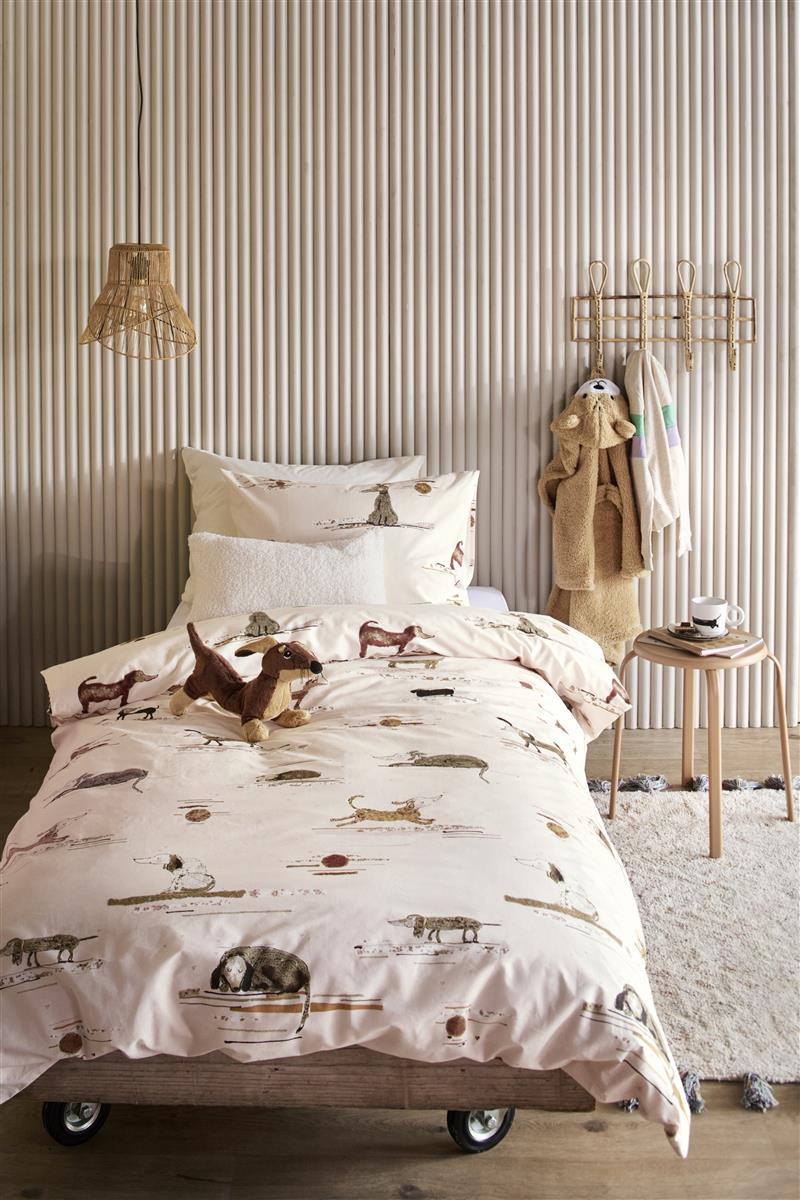 Beddinghouse Kids Hot Dogs dekbedovertrek - Roze