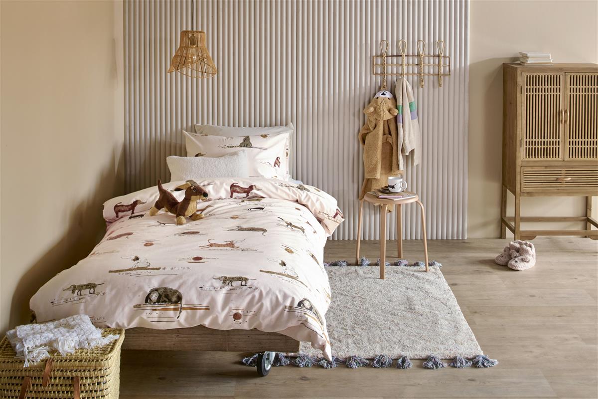 Beddinghouse Kids Hot Dogs dekbedovertrek - Roze