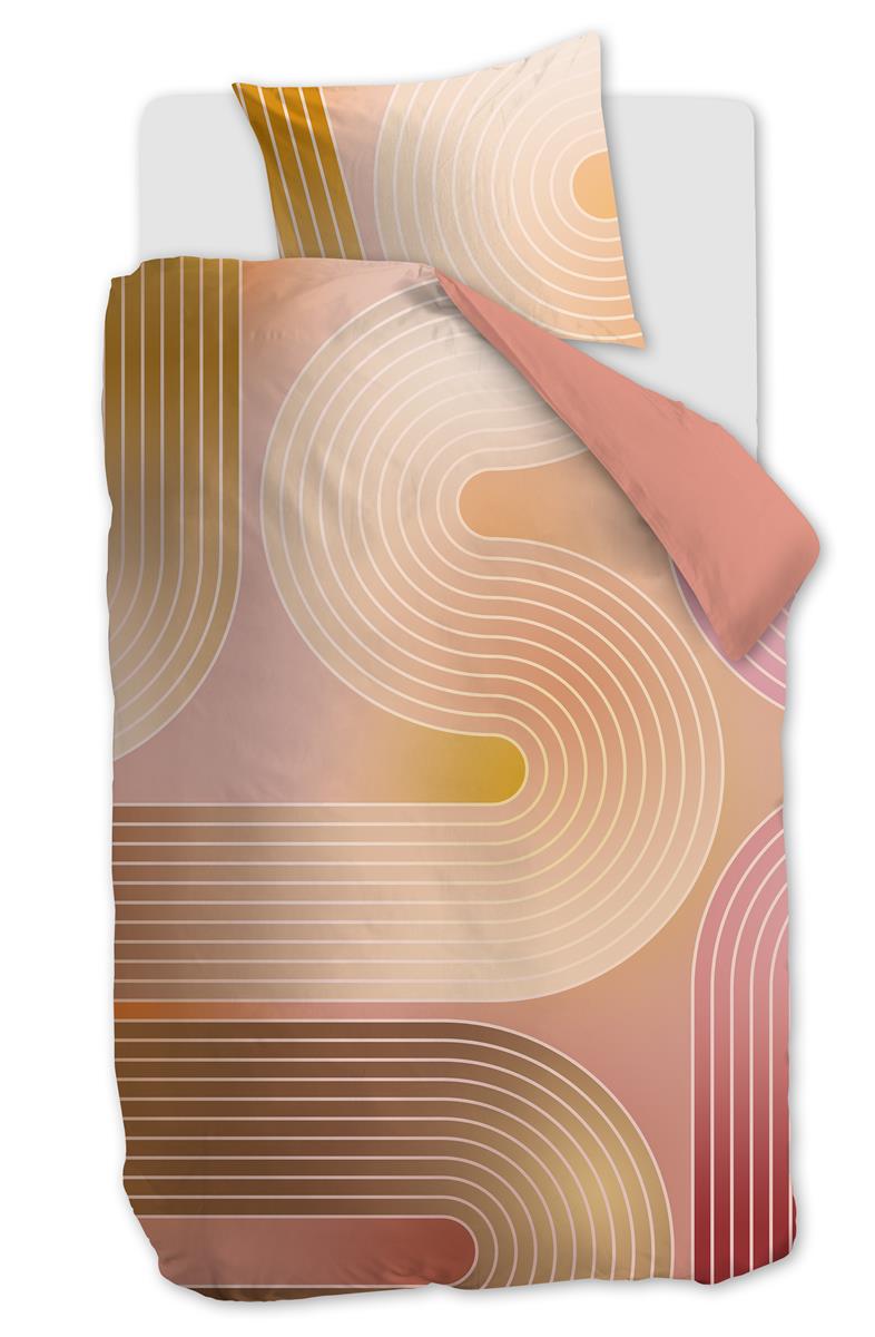 Beddinghouse Dutch Design Curves dekbedovertrek - Koraalrood