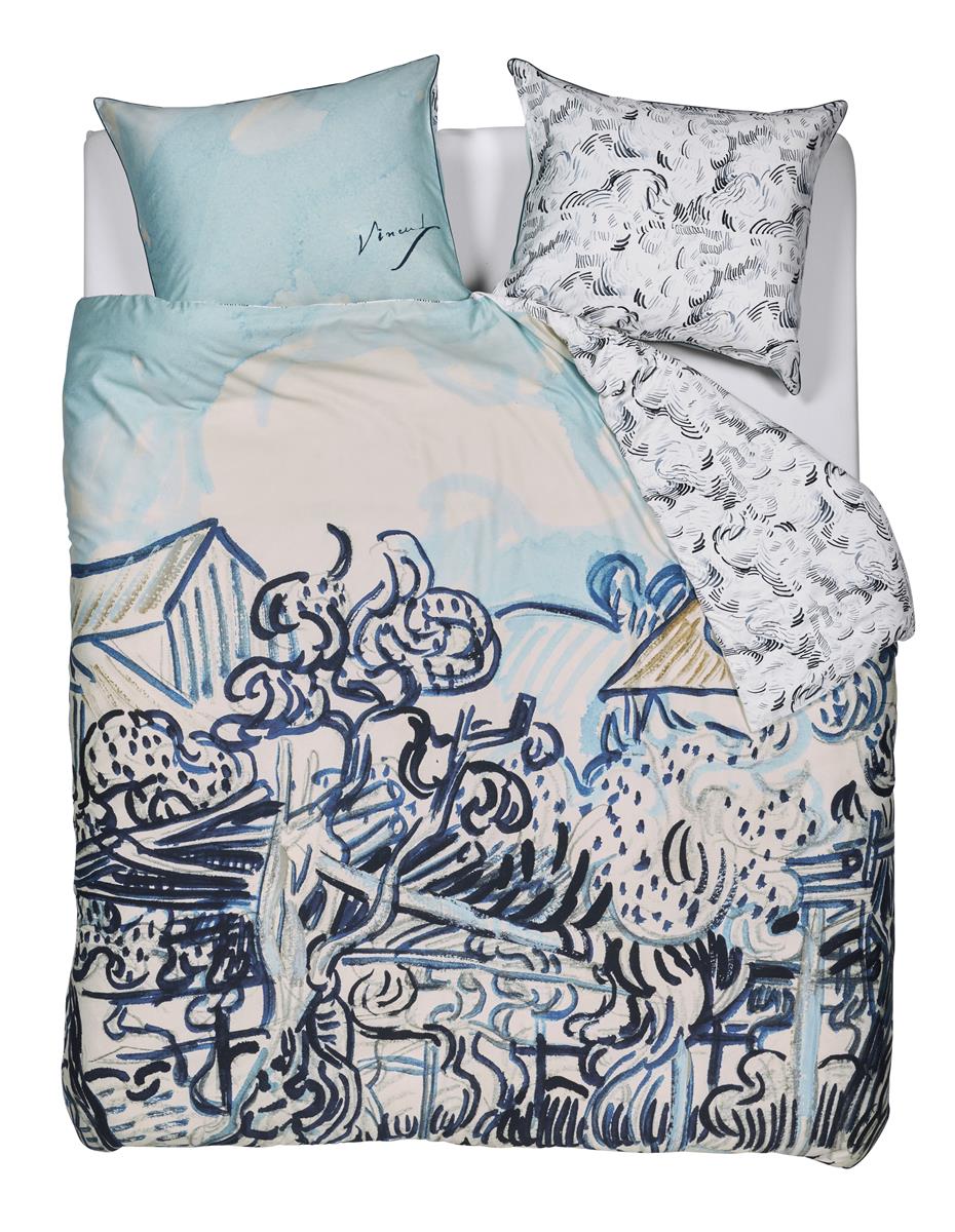 Beddinghouse x Van Gogh Museum Vieux Vignoble dekbedovertrek - Blauw